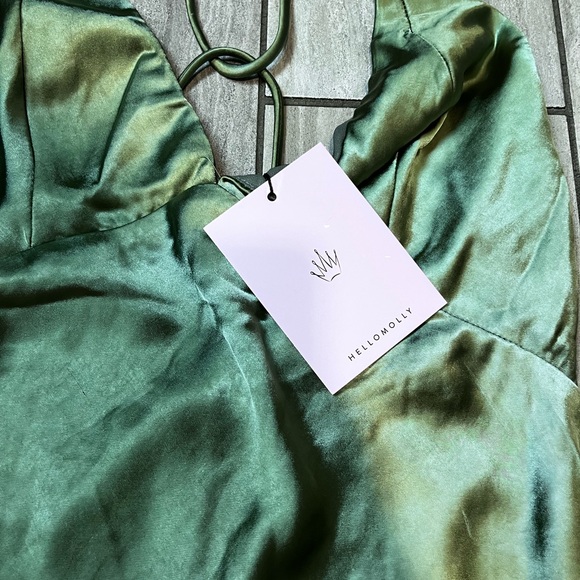 HELLO MOLLY TEXT ME LATER MIDI DRESS GREEN NEW WITH TAGS SIZE 4 - Picture 6 of 8
